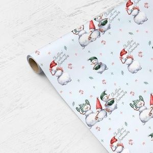 Chillin’ With My Snowmies Gift Wrap - 10ft Roll